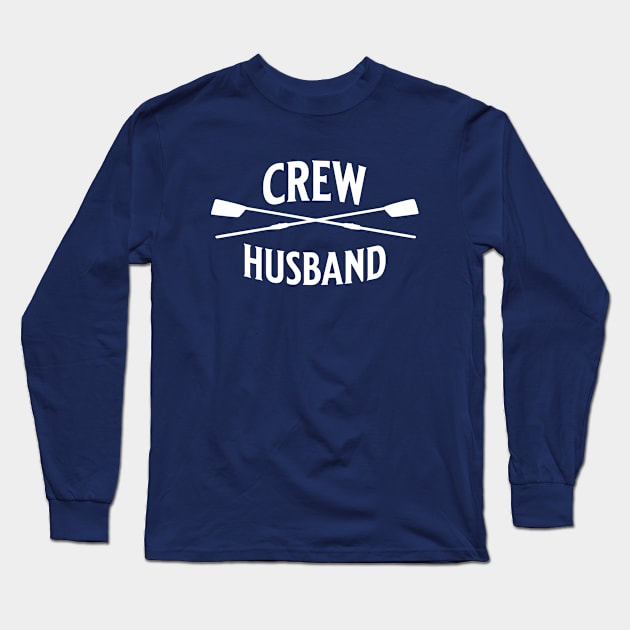 Crew Rowing Husband Sculling Vintage Crossed Oars Long Sleeve T-Shirt by TGKelly